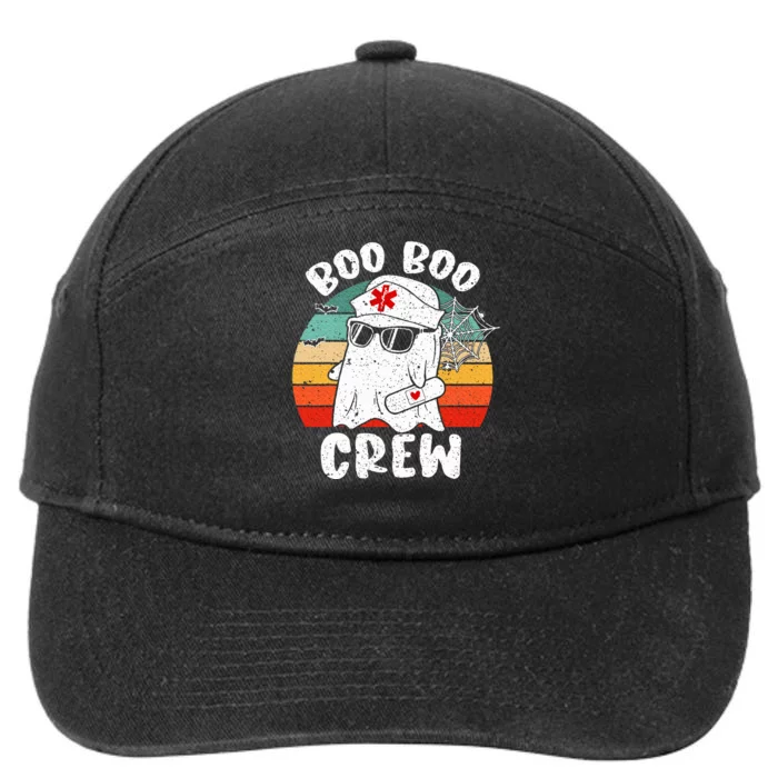 Boo boo Crew Nurse Halloween Ghost Costume 7-Panel Snapback Hat