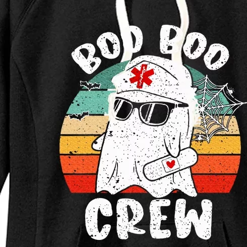 Boo boo Crew Nurse Halloween Ghost Costume Women's Fleece Hoodie