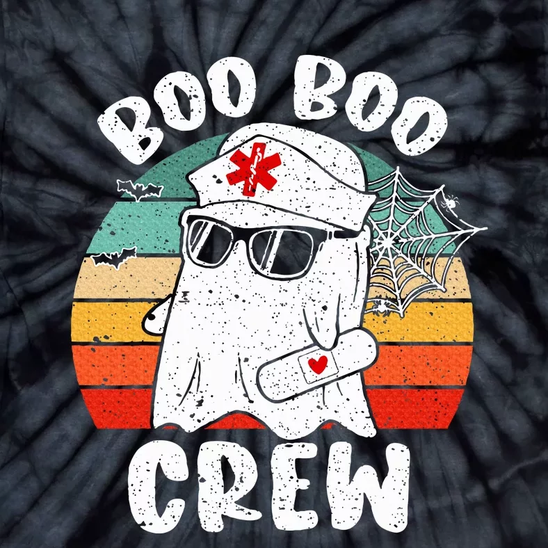 Boo boo Crew Nurse Halloween Ghost Costume Tie-Dye T-Shirt