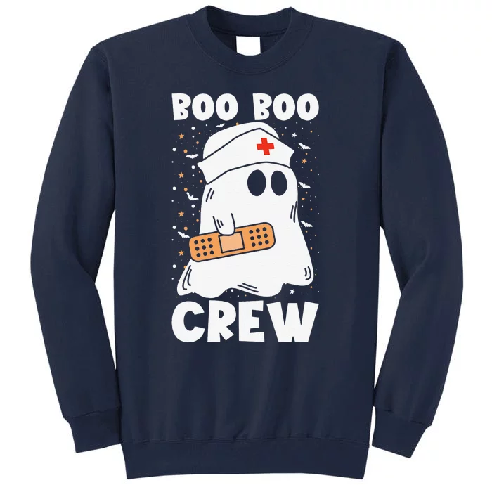 Boo Boo Crew Nurse Halloween Nurses Rn Ghost Costume Tall Sweatshirt