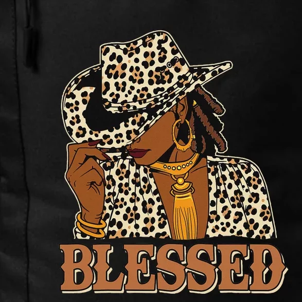 Blessed Black Cowgirl Western Swag African Christian Woman Daily Commute Backpack