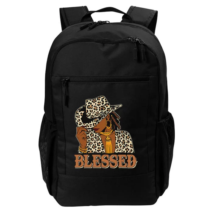 Blessed Black Cowgirl Western Swag African Christian Woman Daily Commute Backpack