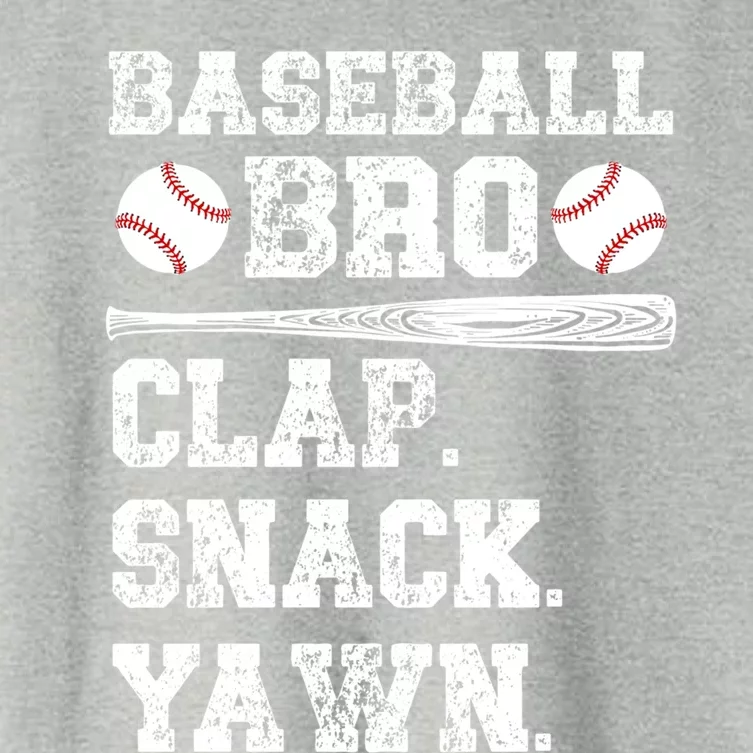 Baseball Bro Clap Snack Yawn Baseball Brother Gift Women's Crop Top Tee