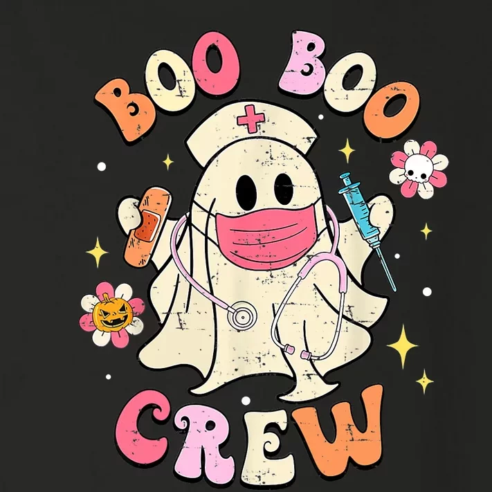 Boo Boo Crew Halloween Ghost Nurse Groovy Toddler Long Sleeve Shirt