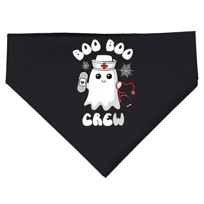 Boo Boo Crew Cute Nurse Ghost Funny Halloween USA-Made Doggie Bandana