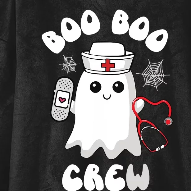 Boo Boo Crew Cute Nurse Ghost Funny Halloween Hooded Wearable Blanket