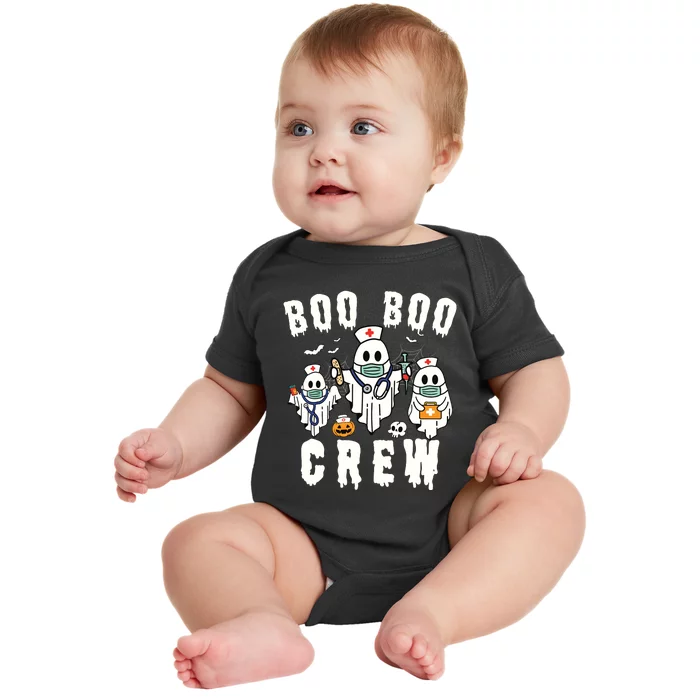 Boo Boo Crew Ghost Halloween Paramedic Nurse Rn Er Nicu Lpn Baby Bodysuit