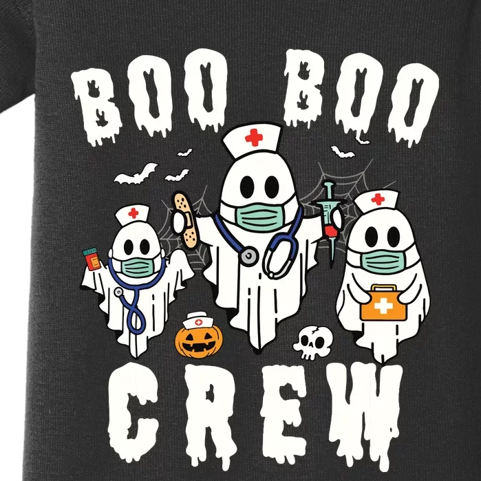 Boo Boo Crew Ghost Halloween Paramedic Nurse Rn Er Nicu Lpn Baby Bodysuit