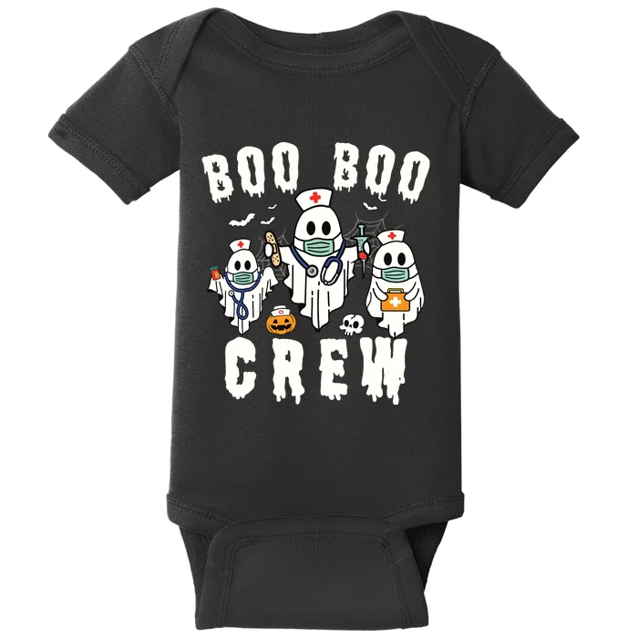 Boo Boo Crew Ghost Halloween Paramedic Nurse Rn Er Nicu Lpn Baby Bodysuit