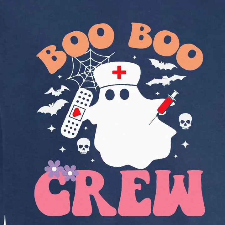 Boo Boo Crew quote Nurse cool Halloween Nurse Costume Garment-Dyed Sweatshirt