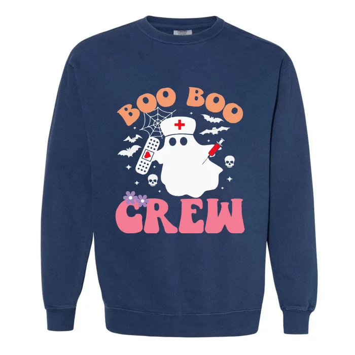 Boo Boo Crew quote Nurse cool Halloween Nurse Costume Garment-Dyed Sweatshirt