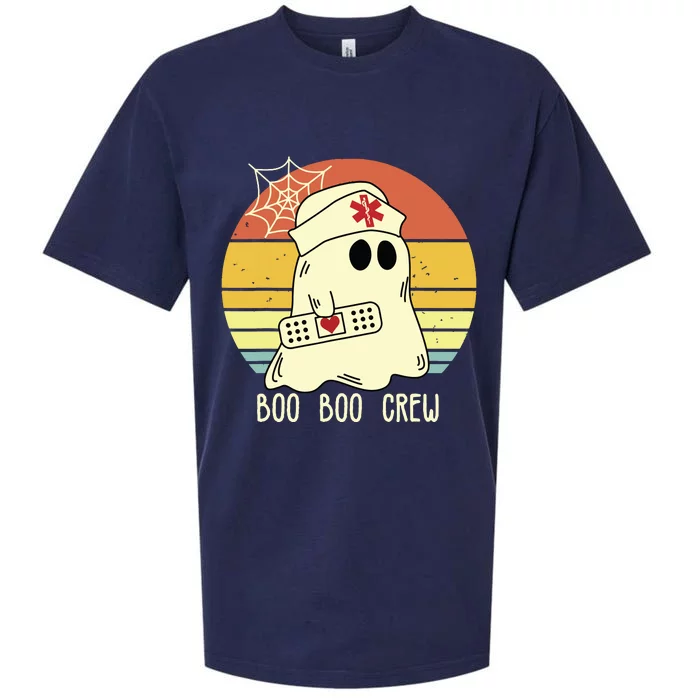 Boo Boo Crew Nurse Shirts Halloween Nurse Sueded Cloud Jersey T-Shirt