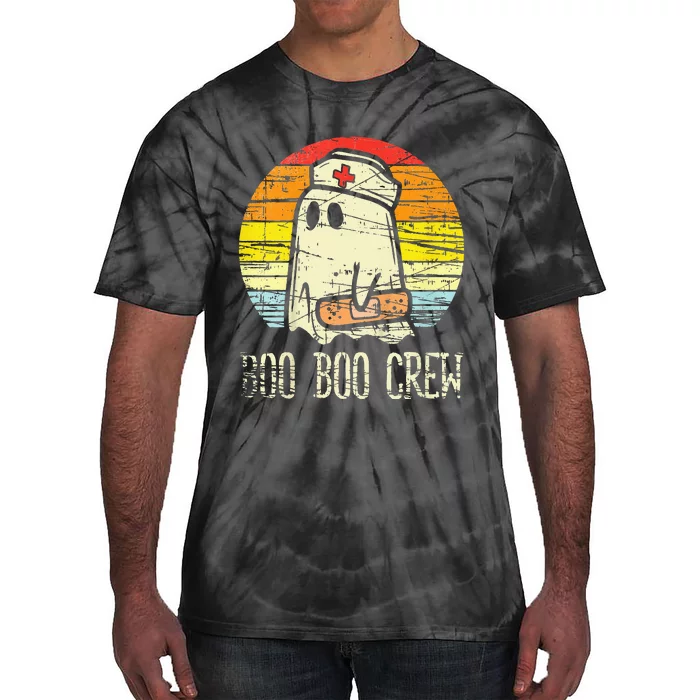 boo boo crew nurse halloween nurses rn ghost Tie-Dye T-Shirt