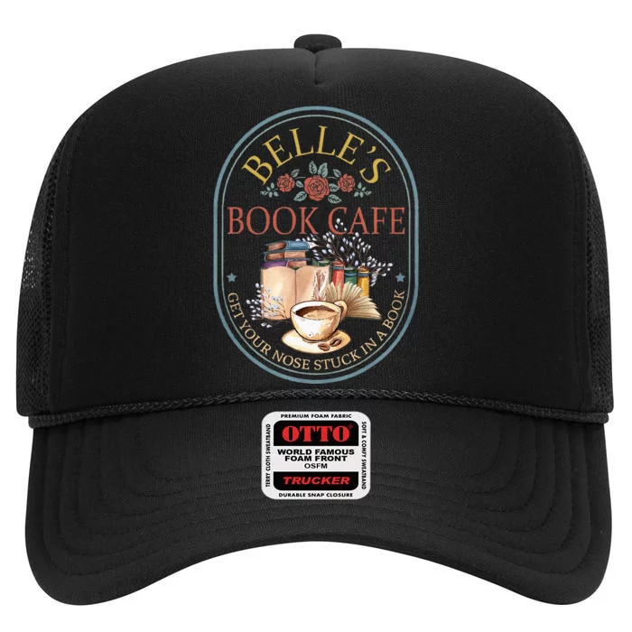 Belles Book Cafe Belle Book High Crown Mesh Trucker Hat