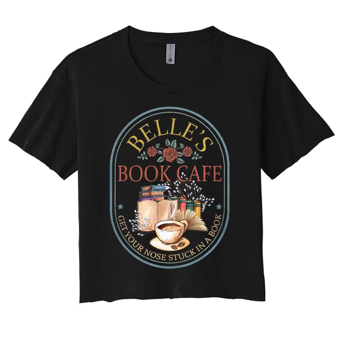 Belles Book Cafe Belle Book Women's Crop Top Tee