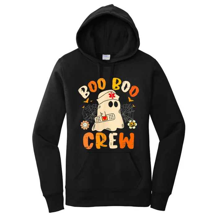 Boo Boo Crew Ghost Halloween Paramedic Women's Pullover Hoodie