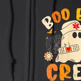 Boo Boo Crew Ghost Halloween Paramedic Full Zip Hoodie