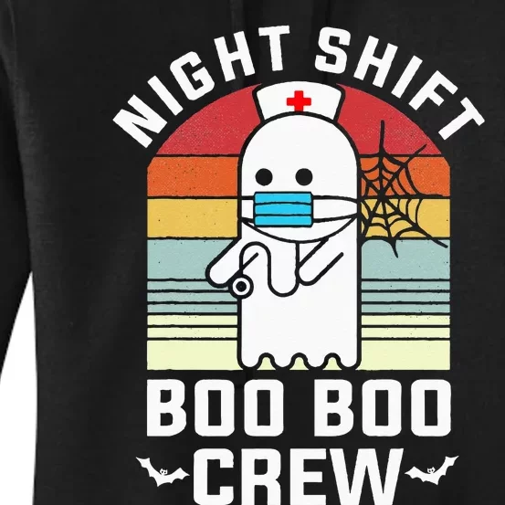 Boo Boo Crew Funny Nurse Halloween Cute Ghost Costume Gift Women's Pullover Hoodie