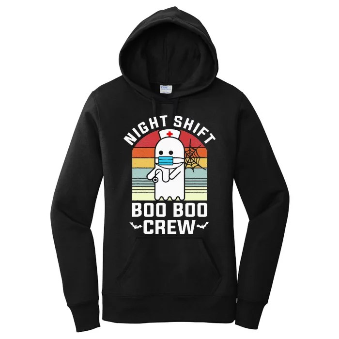 Boo Boo Crew Funny Nurse Halloween Cute Ghost Costume Gift Women's Pullover Hoodie