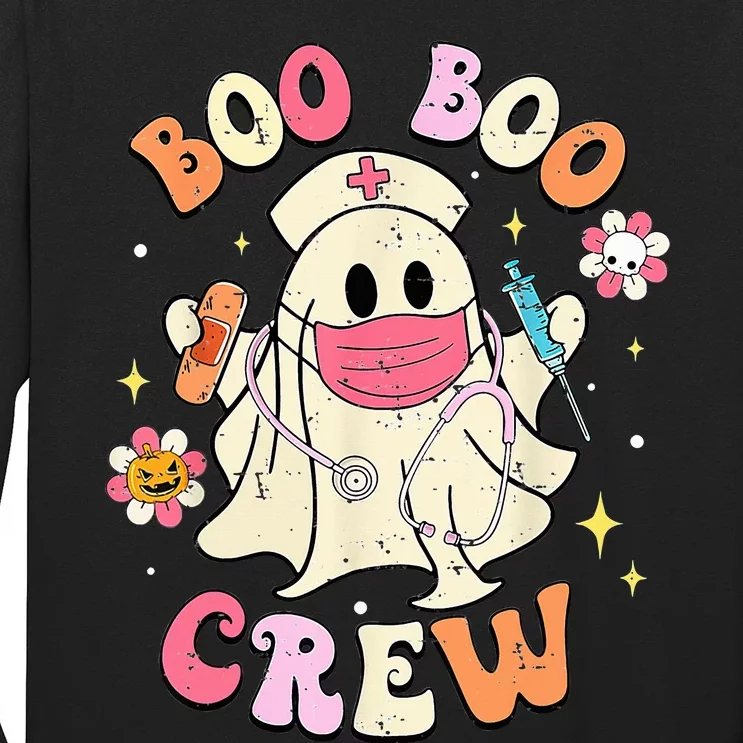 Boo Boo Crew Halloween Ghost Nurse Long Sleeve Shirt