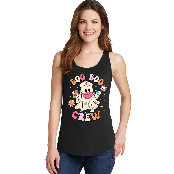 Boo Boo Crew Halloween Ghost Nurse Ladies Essential Tank