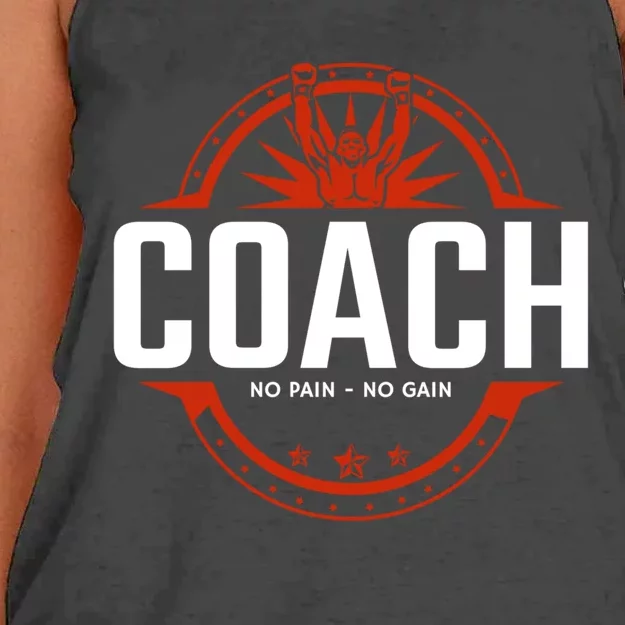 Boxer Boxing Coach Tee No Pain No Gain Great Gift Women's Knotted Racerback Tank