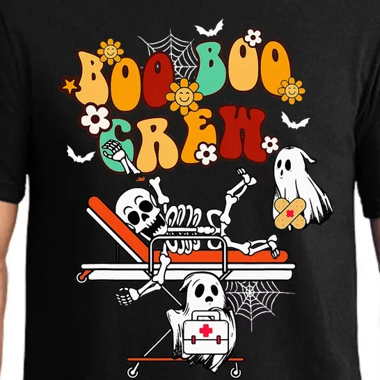 Boo Boo Crew Ghost Doctor Paramedic Nurse Halloween Groovy Pajama Set