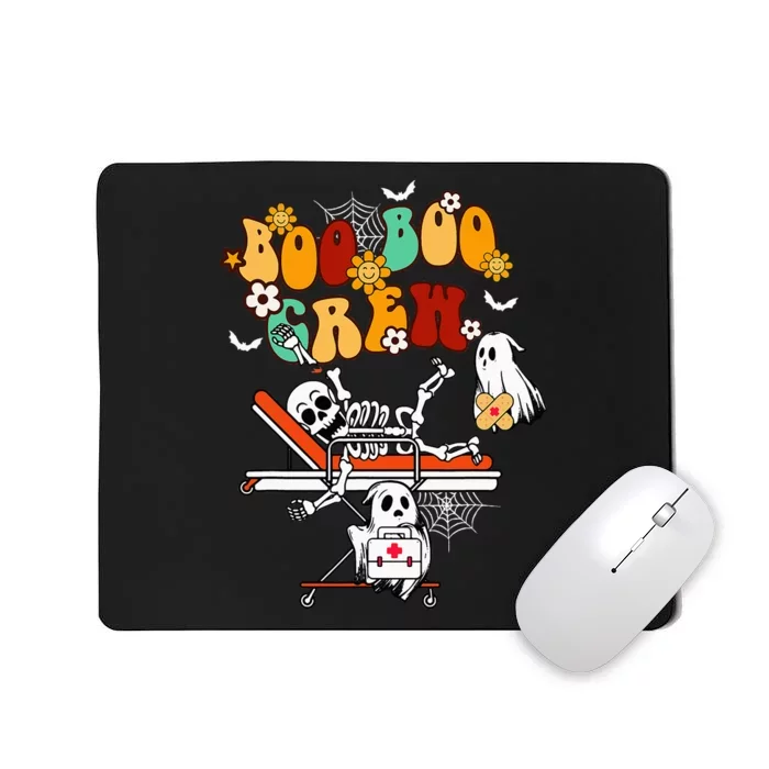 Boo Boo Crew Ghost Doctor Paramedic Nurse Halloween Groovy Mousepad