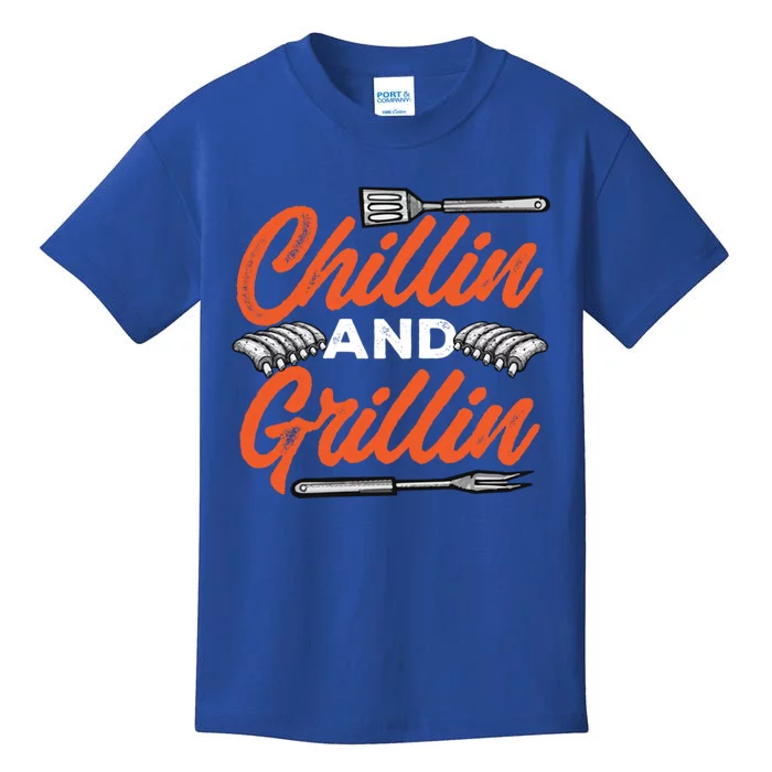 Bbq Barbeque Chillin And Grillin Cute Gift Kids T-Shirt