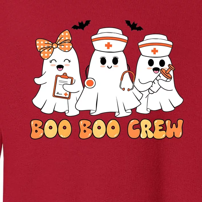 Boo Boo Crew Ghost Nurse Nursing Toddler Sweatshirt