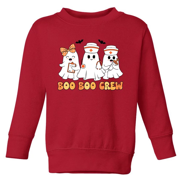 Boo Boo Crew Ghost Nurse Nursing Toddler Sweatshirt