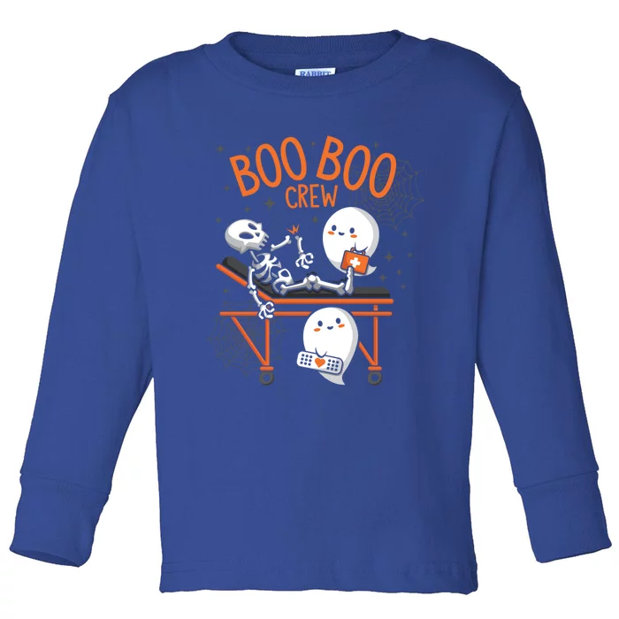 Boo Boo Crew Ghost Doctor Paramedic Emt Nurse Halloween Great Gift Toddler Long Sleeve Shirt