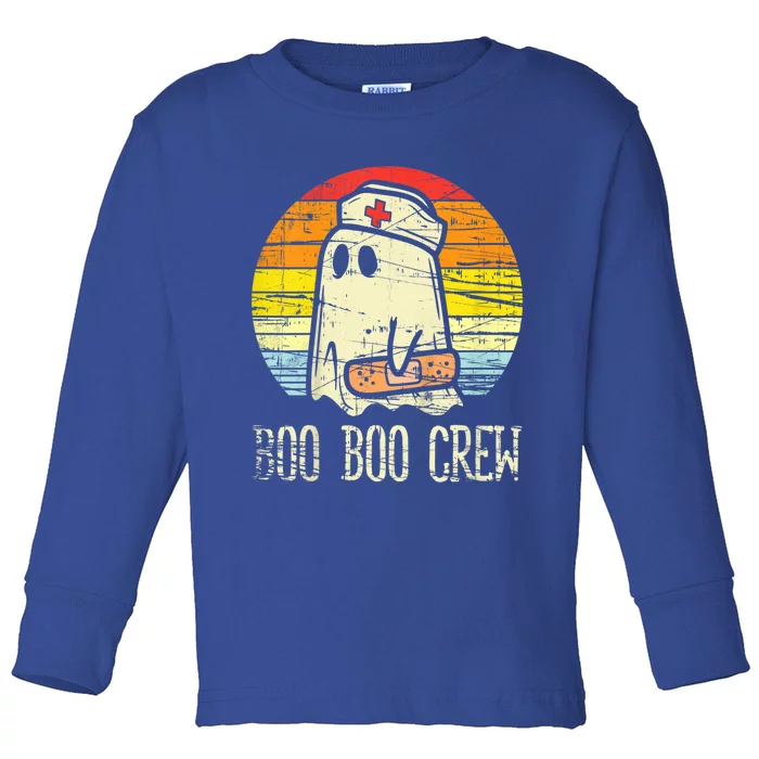 Boo Boo Crew Nurse Halloween Nurses Rn Ghost Gift Toddler Long Sleeve Shirt