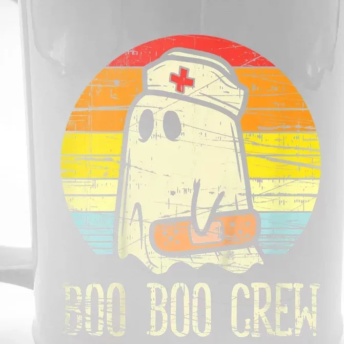 Boo Boo Crew Nurse Halloween Nurses Rn Ghost Gift Front & Back Beer Stein