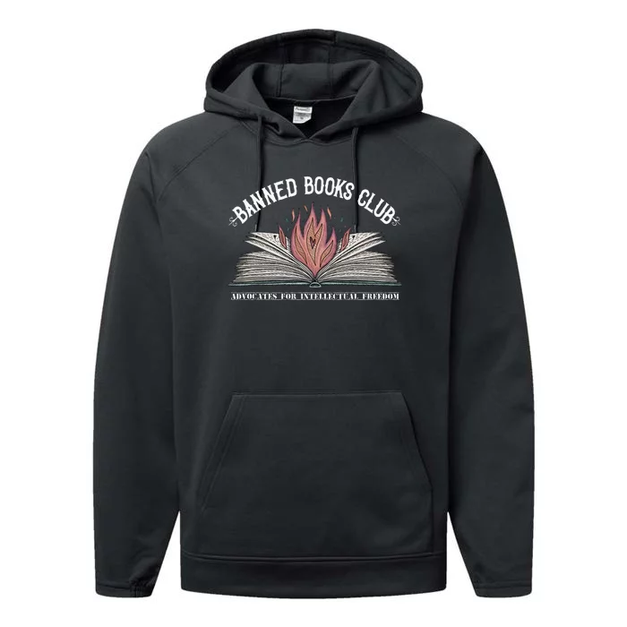 Banned Books Club Advocates For Intellectual Freedom Performance Fleece Hoodie