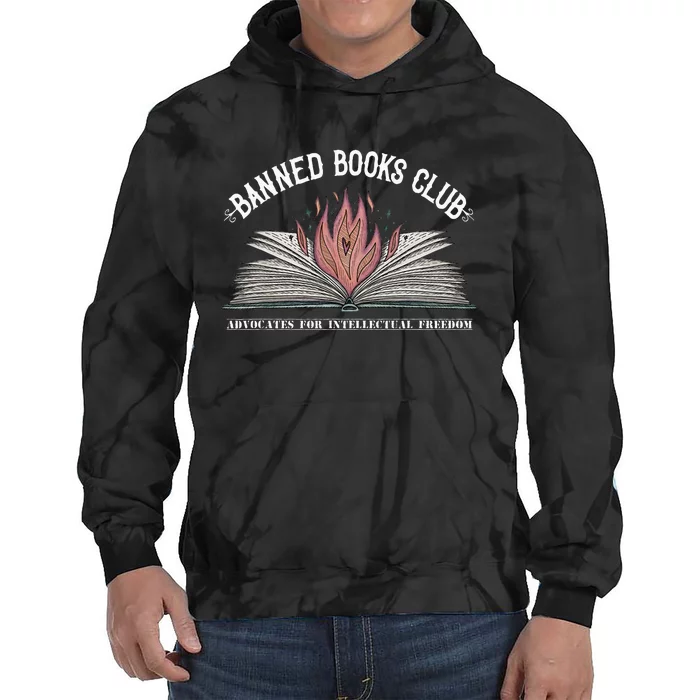 Banned Books Club Advocates For Intellectual Freedom Tie Dye Hoodie