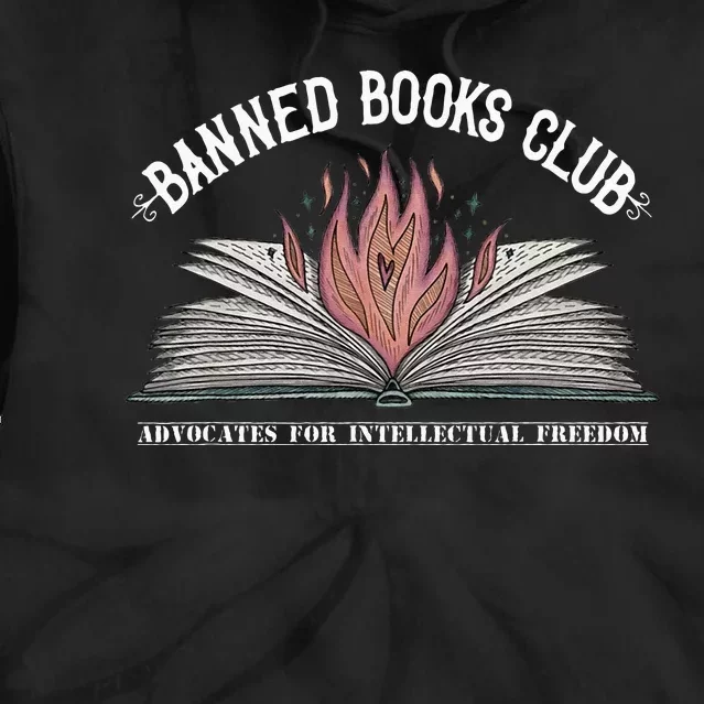 Banned Books Club Advocates For Intellectual Freedom Tie Dye Hoodie