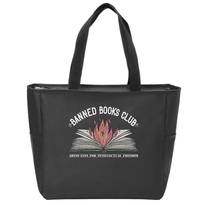 Banned Books Club Advocates For Intellectual Freedom Zip Tote Bag