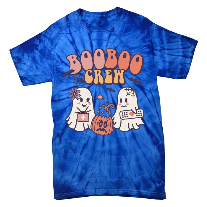 Boo Boo Crew Ghost Doctor Paramedic Emt Nurse Halloween Gift Tie-Dye T-Shirt