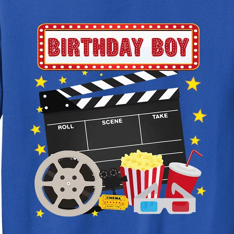 Birthday Boy Crew Movie Night Theme Matching Party Sweatshirt