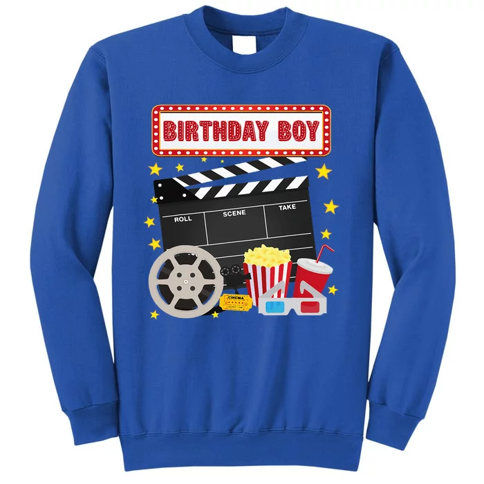 Birthday Boy Crew Movie Night Theme Matching Party Sweatshirt