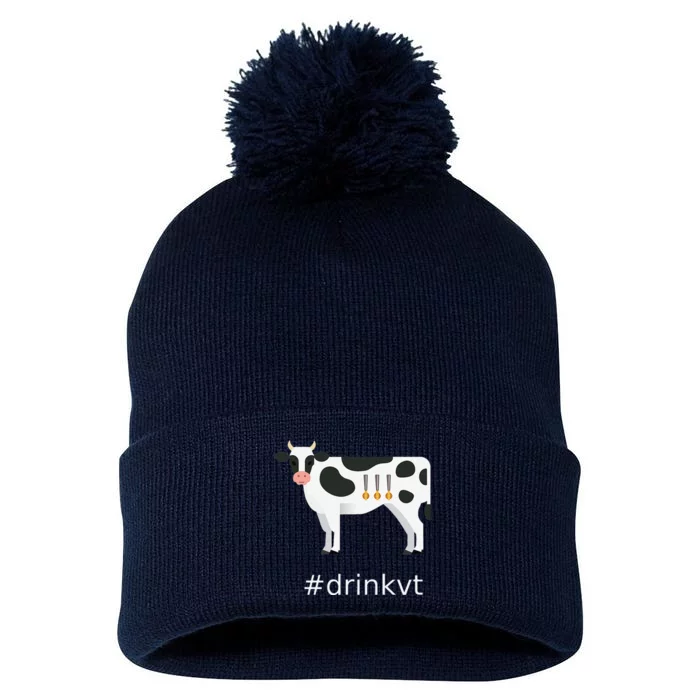 Beer Brew Cow Drinkvt Pom Pom 12in Knit Beanie