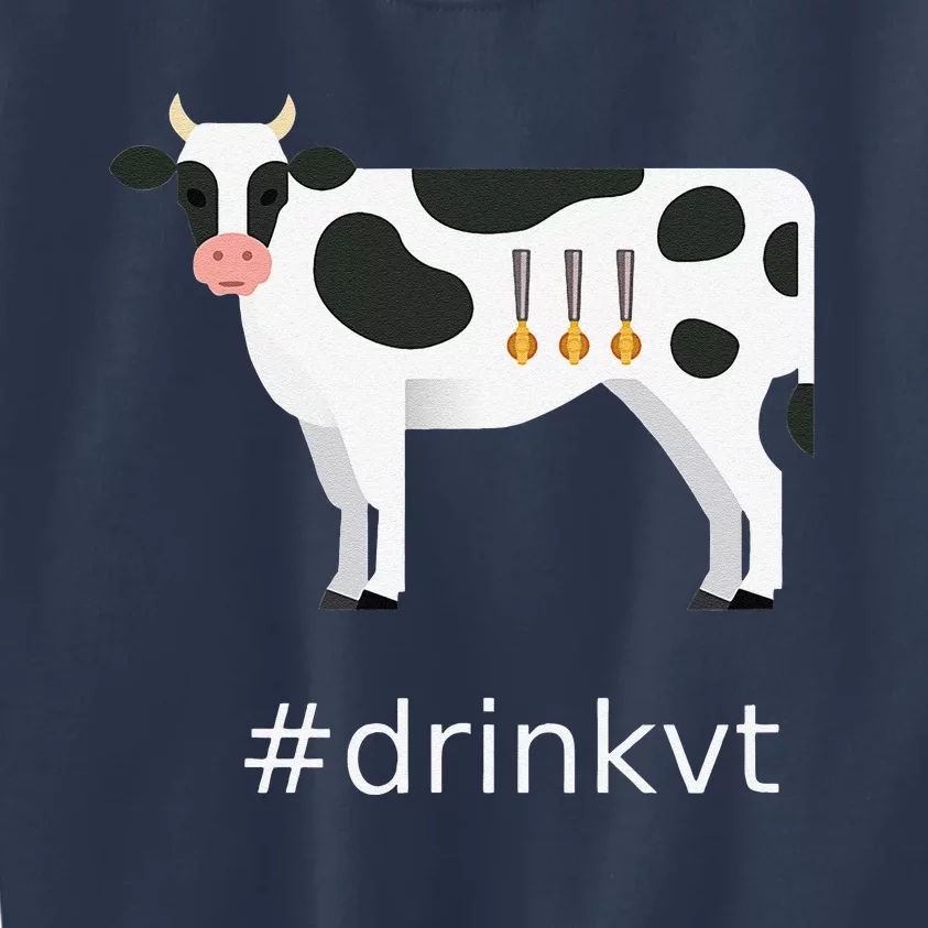 Beer Brew Cow Drinkvt Kids Sweatshirt