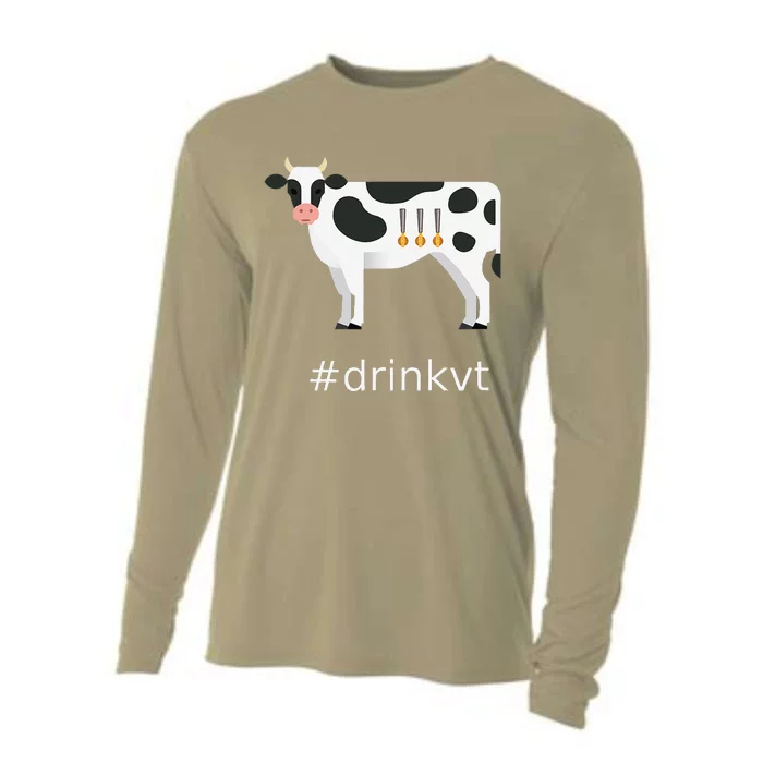 Beer Brew Cow Drinkvt Cooling Performance Long Sleeve Crew