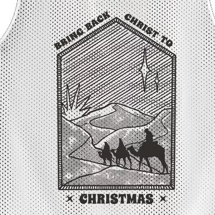 Bring Back Christ To Christmas Mesh Reversible Basketball Jersey Tank