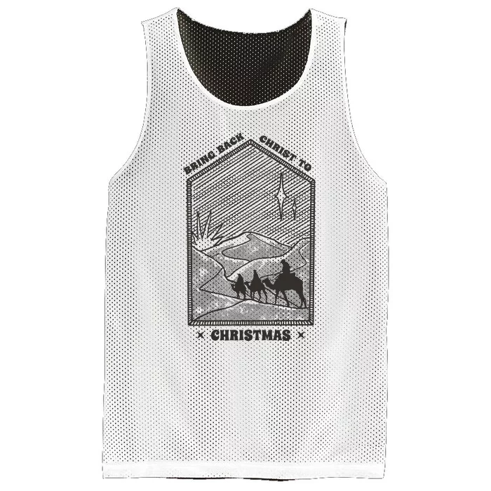 Bring Back Christ To Christmas Mesh Reversible Basketball Jersey Tank