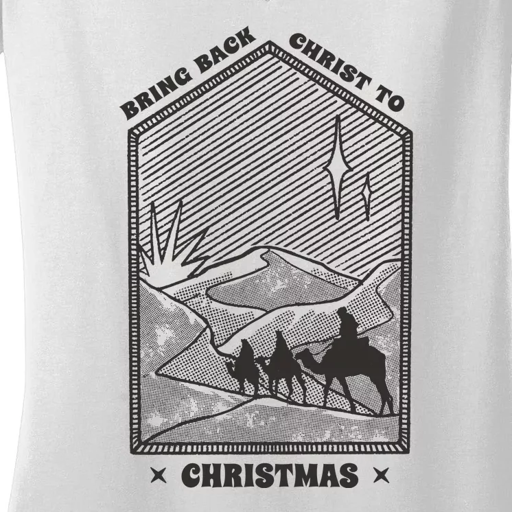 Bring Back Christ To Christmas Women's V-Neck T-Shirt