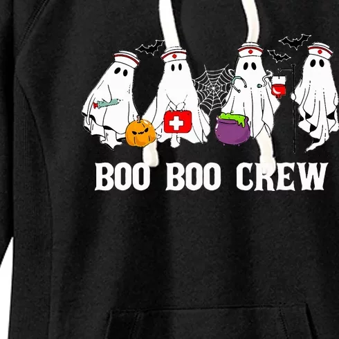 Boo Boo Crew Nurse Funny Ghost Halloween Nursing Women's Fleece Hoodie