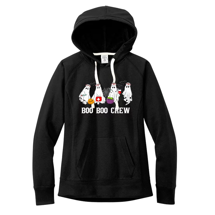 Boo Boo Crew Nurse Funny Ghost Halloween Nursing Women's Fleece Hoodie