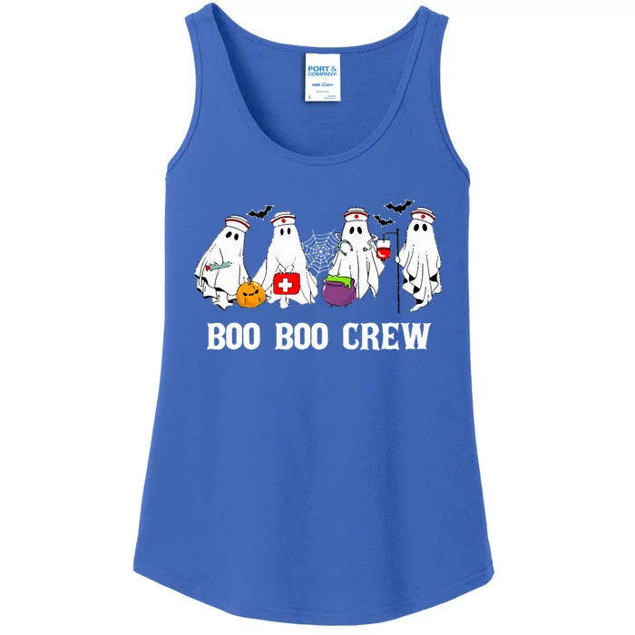 Boo Boo Crew Nurse Funny Ghost Halloween Nursing Ladies Essential Tank